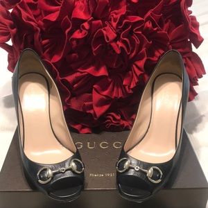 Authentic Gucci Peep Toe Pump